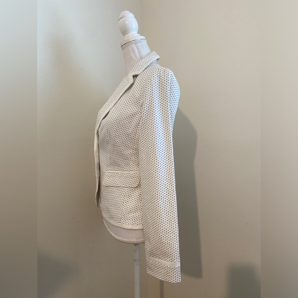 New York and Company Cotton & Silk Polka Dot Patterned Blazer Sz 6 NWT - Picture 5 of 8